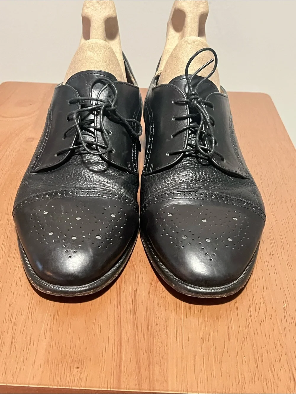 Pronto Uomo Firenze Leather Cap-toe Dress Shoes